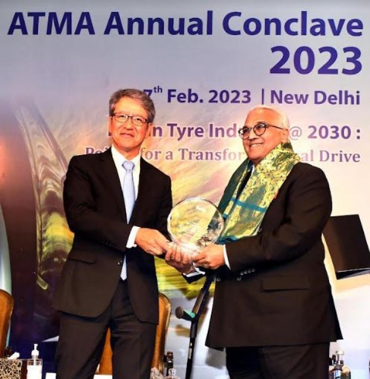 ATMA Honours Mr. K M Mammen, CMD, MRF Limited, with Lifetime Achievement Award
