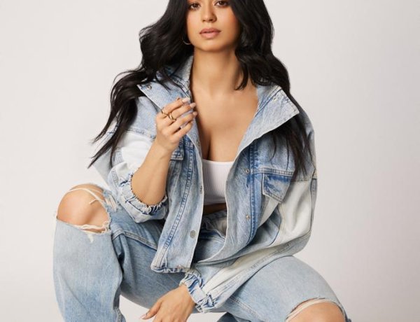 Actress Soundarya Sharma Nails the Denim on Denim Look in her Ripped Jeans