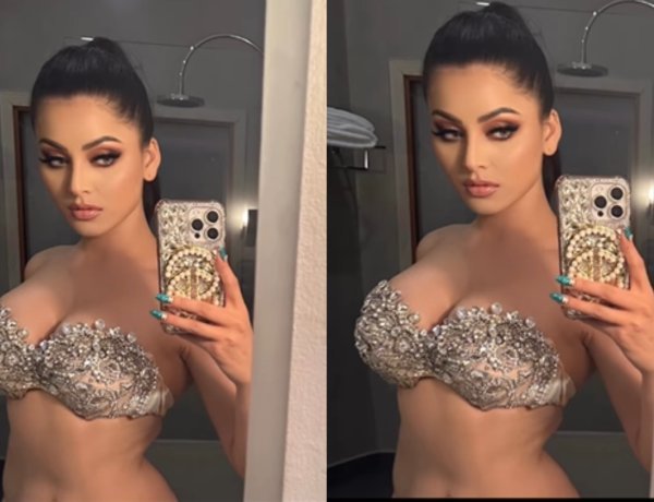 Urvashi Rautela Exudes Hotness and Creates Havoc On Internet In An Embellished Bralette Mirror Selfie Look