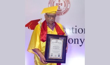 Producer of Hollywood movie 'Ramayana' Awarded Honorary Doctorate Degree by California Public University, USA