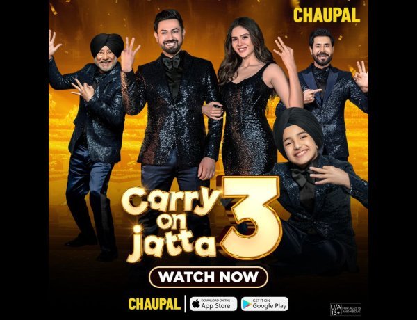 The Biggest Punjabi family movie, Carry on Jatta 3 now streaming on Chaupal