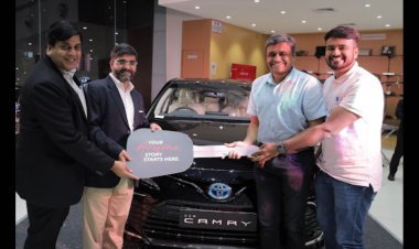 Toyota Camry, one of the world’s best-selling hybrid cars, showcased in Surat