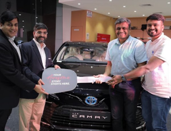 Toyota Camry, one of the world’s best-selling hybrid cars, showcased in Surat