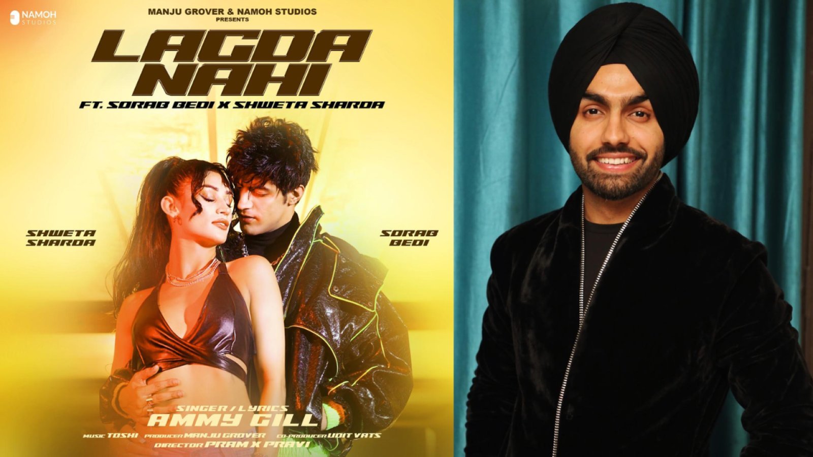 Tv Actor Sorab Bedi Drops Poster Of His New Music Video Lagda Nahi Sung By Ammy Virk Featuring Miss Universe India Shweta Shardha