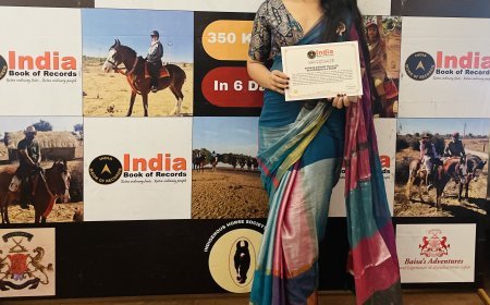 Bollywood Actress & Equestrian, Preeti Verma, Recognized by India Book of Records for Exceptional Achievement in Thar Desert Riding