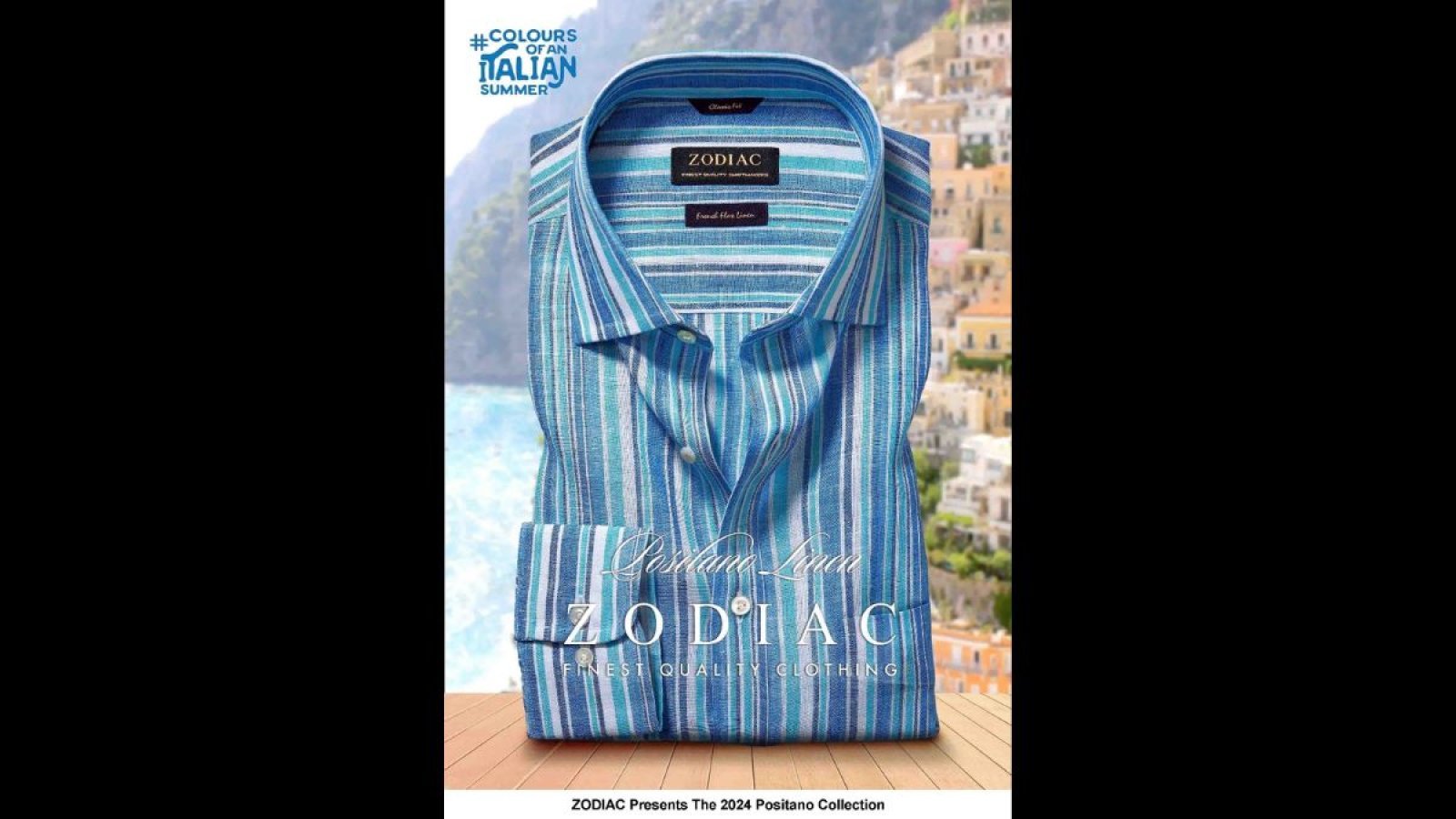ZODIAC Presents The 2024 Positano Collection Pure Linen Shirts In Colours Inspired By The Italian Riviera