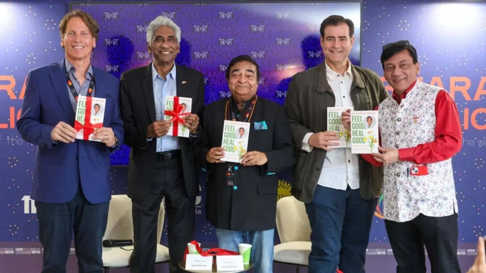 mpion Ashok Amritraj launches Padmashri, Dr. Mukesh Batra’s book ‘Feel Good Heal Good’ at the 77th Cannes Film Festival 2024