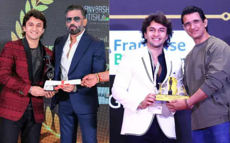 Araham Sawant: Rising Star Honored by Sunil Shetty at Times Applaud Trends Award 2024