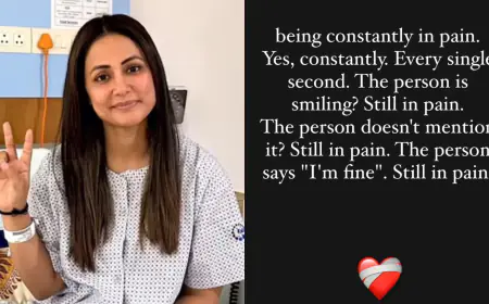 'In a lot of pain...' Hina Khan underwent surgery, the actress shared a picture from the hospital and told how she is doing