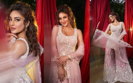 Glamour Meets Grace As Seerat Kapoor Gives Soothing Girl Next Door Vibes In A Peach-Embellished Sharara Set Costing An Entire Look Worth Rs 1 Lakh  