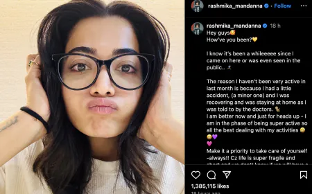 Rashmika Mandanna's pain spilled after the accident, came forward and told her condition