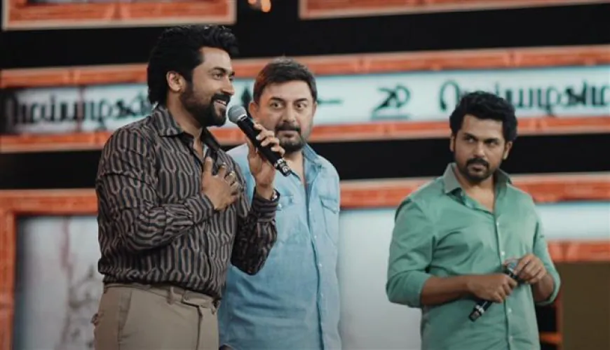 Suriya reached the audio launch of Karthi's film 'Meiyazhagan', made a special request to the audience
