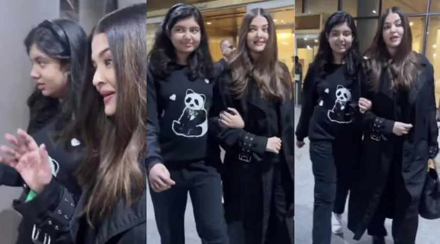 Aishwarya Rai returned from Paris Fashion Week, the actress was seen in this style at the airport with her daughter