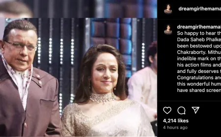 'Deserves this honour', Hema Malini congratulates Mithun Chakraborty for Dadasaheb Phalke Award