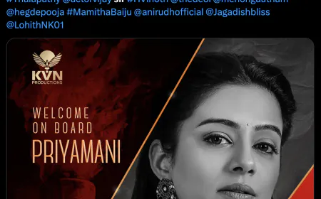 Thalapathy 69: Priyamani joins 'Thalapathy 69', will rock the screen with Vijay for the first time