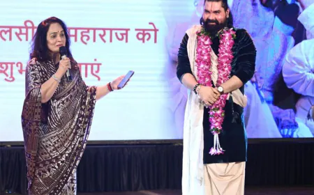 Smita Thackerayji & Sri Sri Tulsiji Maharaj inaugurate the International Samudra Mahaarti Foundation