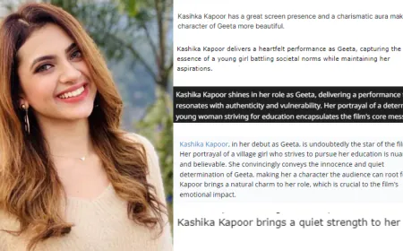 Kashika Kapoor Impresses Critics As Geeta In Her Big Bollywood Debut Film Aayushmati Geeta Matric Pass