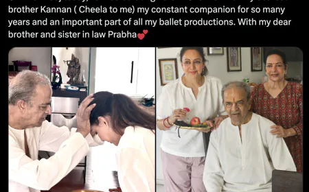 Hema Malini celebrated Bhai Dooj with brother and sister-in-law and shared pictures with wrote an emotional message