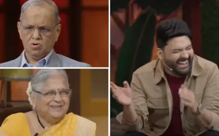Narayan Murthy was seen flirting with Sudha Murthy on Kapil Sharma's show