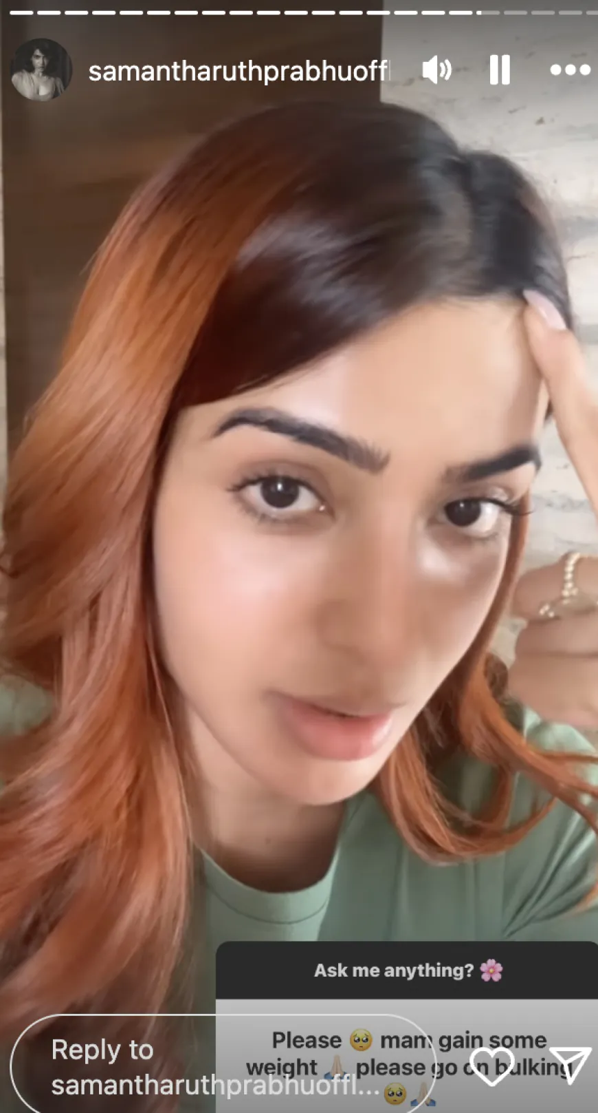 Samantha Ruth replied to trolls in the comment for her weight, said- 'Live and let live'