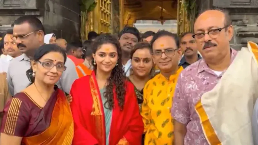 Keerthy Suresh reached the temple, announced the marriage, said - I am going to get married in Goa