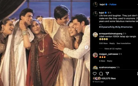 Kajol shared an emotional post for 'Kabhi Khushi Kabhi Gham', the film completed 23 years