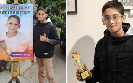 Art Life Gallery Hosts Inaugural Exhibition by 11-Year-Old Prodigy Rudransh Saxena
