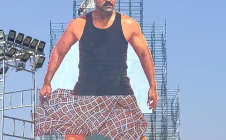 Ram Charan's biggest cutout of 256 feet installed creating more excitement about Game Changer film
