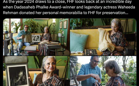 Film Heritage remembers Waheeda's donation; Know she gave from saree to photo