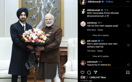 PM patted Diljit Dosanjh back, Diljit called it a memorable moment