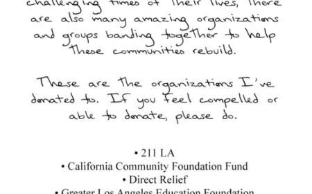 Taylor Swift donated for fire relief work in LA, shared a post on her Instagram story