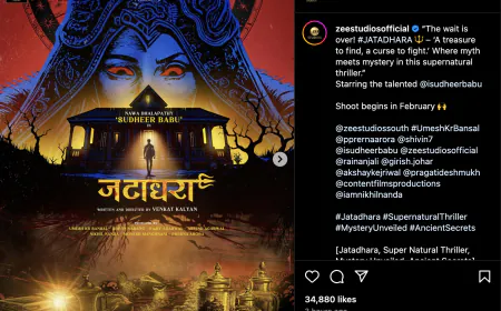 Shooting of Sudheer Babu's supernatural thriller film 'Jatadhara' will start soon; Know where is the setup