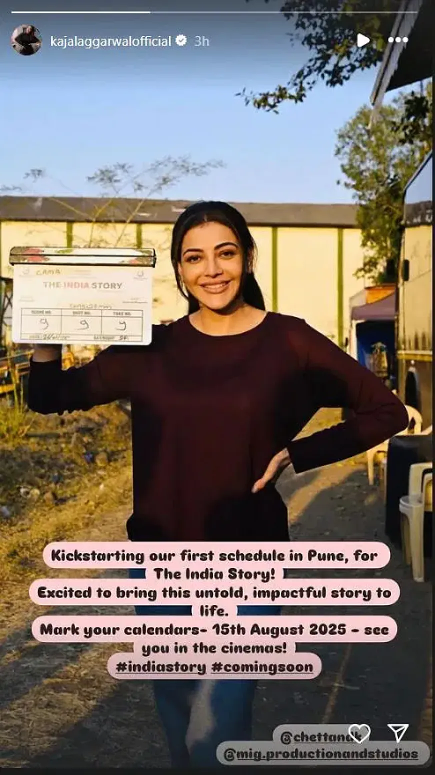 Kajal Aggarwal started shooting for 'The India Story', many deep secrets will be revealed on screen