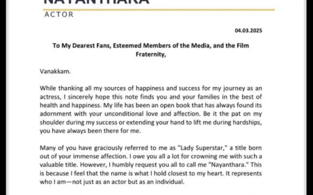 Nayanthara left the title of 'Lady Superstar', the actress also revealed the reason