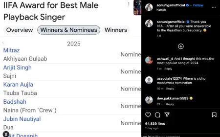 Sonu Nigam shared a post concerning Rajasthan government, upset with IIFA for not getting nomination