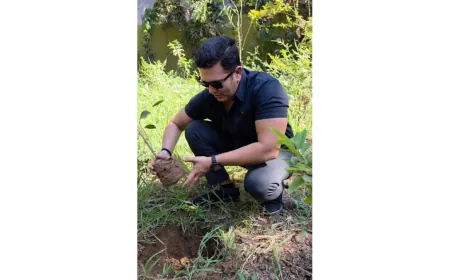 Greenman Viral Desai Creates Pocket Forest at Kapodra Police Station on World Forest Day