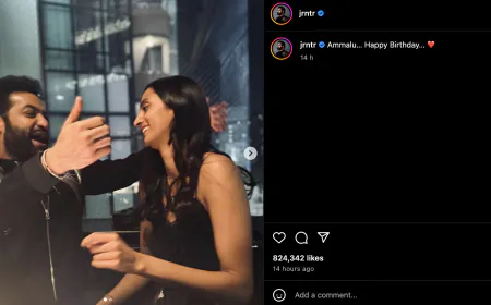 Junior NTR shared lovely pictures and wished his wife a happy birthday in this special way