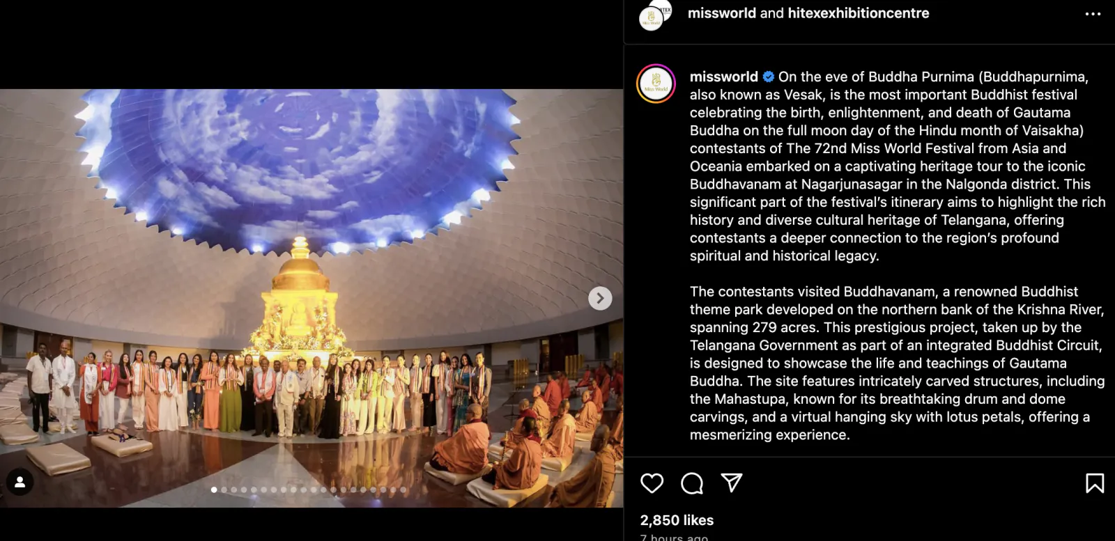Miss World contestants took a spiritual journey, reached Buddhavanam on Buddha Purnima