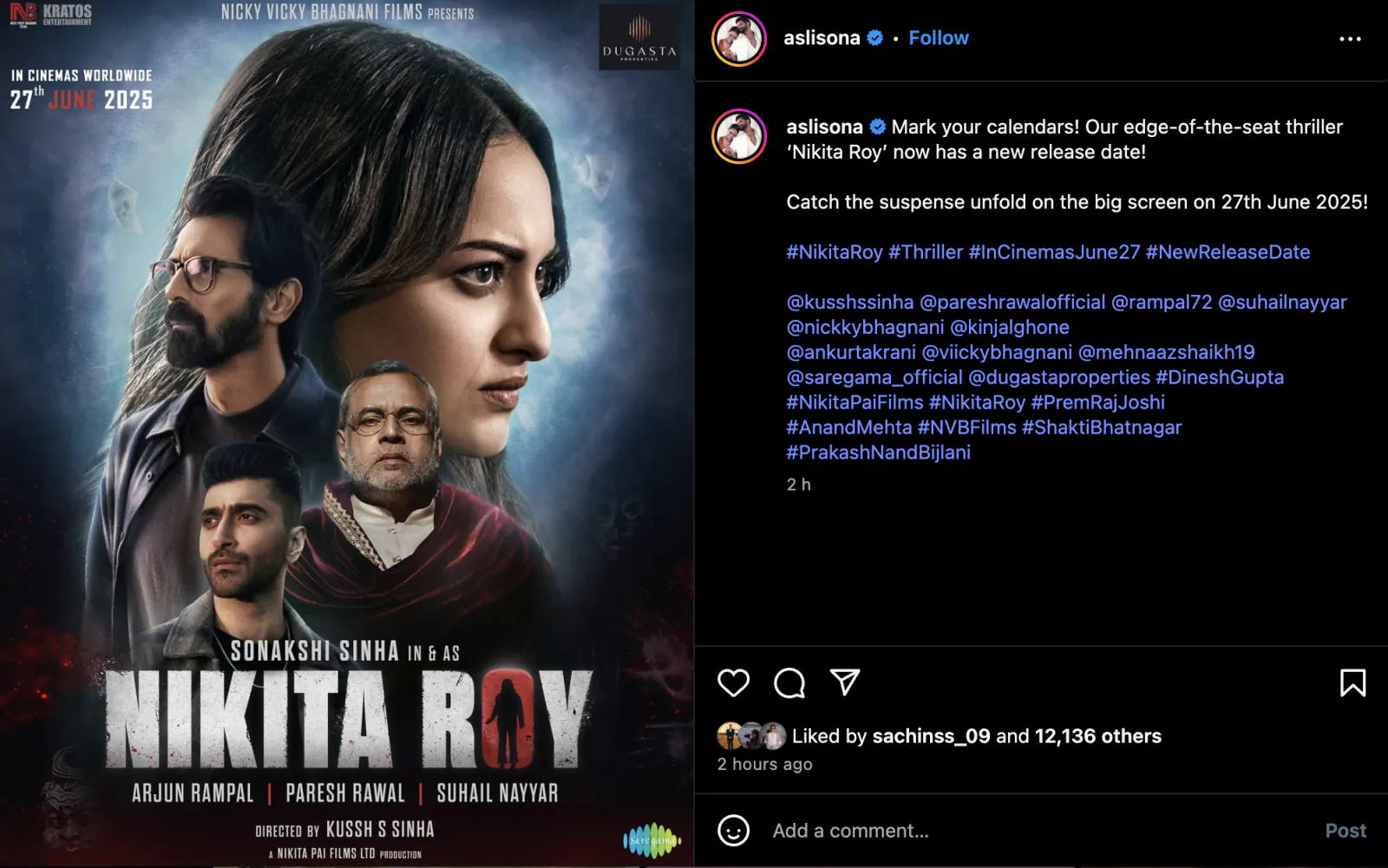 Sonakshi Sinha's film 'Nikita Roy' new release date announced; Know when you can watch