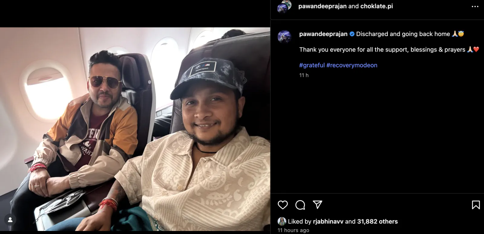 Pawandeep returned home after recovering from accident, fans and celebrities gave reactions