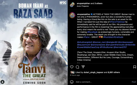 Veteran actor entered Anupam Kher's 'Tanvi The Great', the makers welcomed him like this