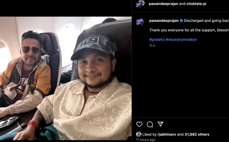 Pawandeep returned home after recovering from accident, fans and celebrities gave reactions