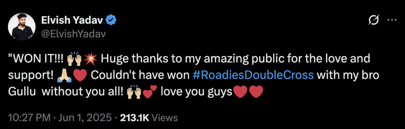 Elvish Yadav's team member Kushal Tanwar became the winner of Roadies, won this much money as prize
