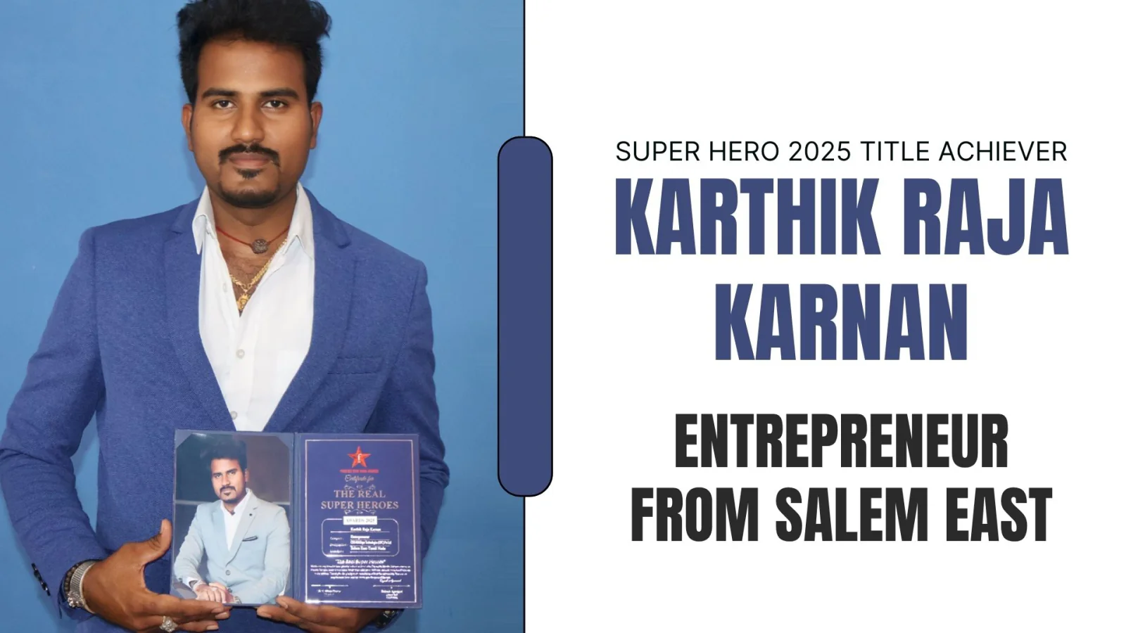 Providing MSME Automation in Tamilnadu - Entrepreneur, Karthik Raja Karnan Wins Super Hero 2025