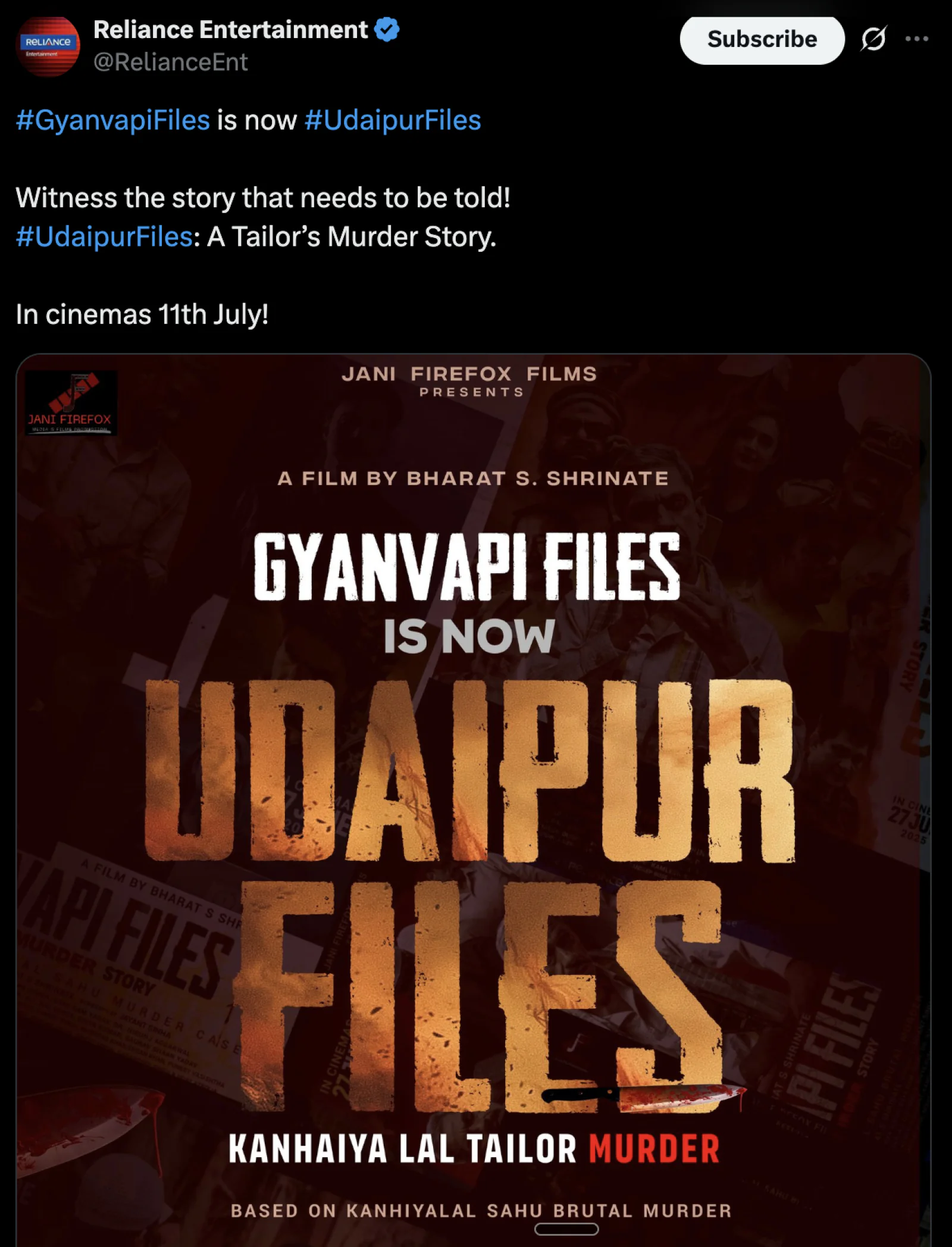 Now the film based on Kanhaiyalal murder will come with a new name, makers released a new release date