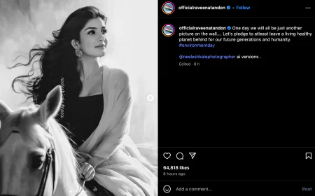 'One day we will all be just a picture hanging on the wall', Raveena Tandon shared an emotional note