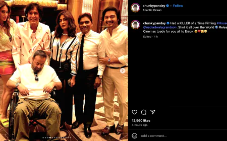 Chunky Panday seen having fun with the actresses of 'Housefull 5', shared BTS pictures from the set