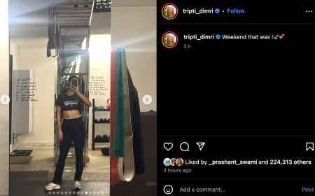 Tripti Dimri shows off her toned abs after replacing Deepika Padukone in 'Spirit'