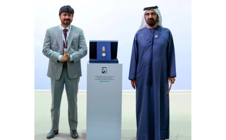 Siddharth Balachandran Receives Mohammed bin Rashid Al Maktoum Medal for Philanthropy