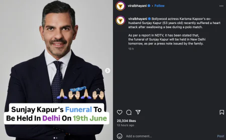 Last rites of Karisma Kapoor's ex-husband Sanjay Kapoor will be held on June 19; Know the full details